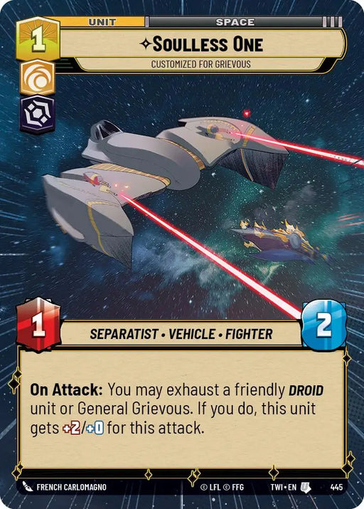Soulless One - Customized for Grievous (Hyperspace) (445) [Twilight of the Republic] - Star Wars: Unlimited Single