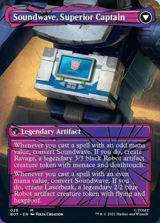 Soundwave Sonic Spy // Soundwave Superior Captain (Shattered Glass) [Transformers] - MTG Single