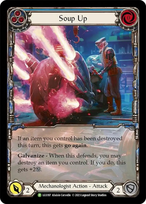 Soup Up (Blue) [LGS197] (Promo) Rainbow Foil - Flesh And Blood Single