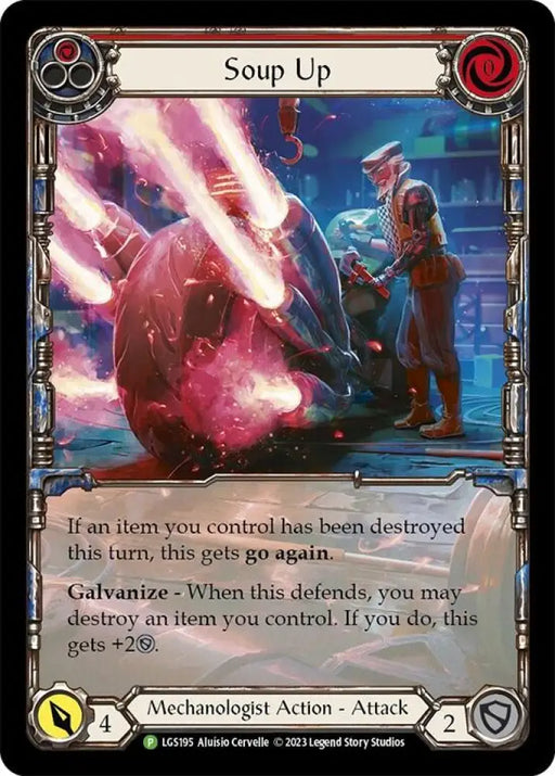 Soup Up (Red) [LGS195] (Promo) Rainbow Foil - Flesh And Blood Single