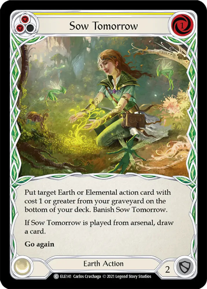 Sow Tomorrow (Yellow) [Tales of Aria 1st Edition] 1st Edition Rainbow Foil - Flesh And Blood Single