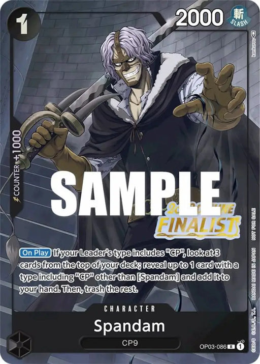 Spandam (Offline Regional 2023) [Finalist] (OP03-086) [One Piece Promotion Cards]