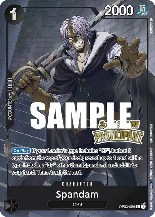 Spandam (Offline Regional 2023) [Participant] (OP03-086) [One Piece Promotion Cards]