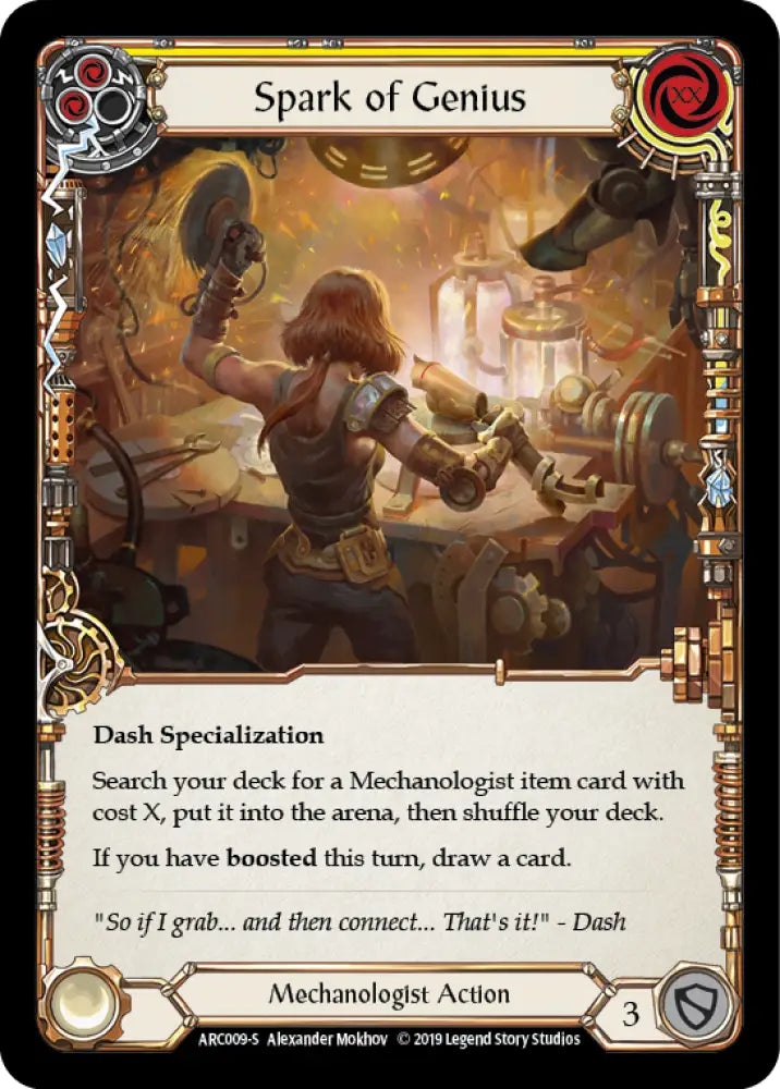 Spark of Genius [Arcane Rising 1st Edition] 1st Edition Rainbow Foil - Flesh And Blood Single