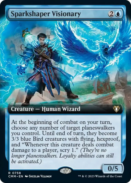 Sparkshaper Visionary (Extended Art) [Commander Masters] - MTG Single