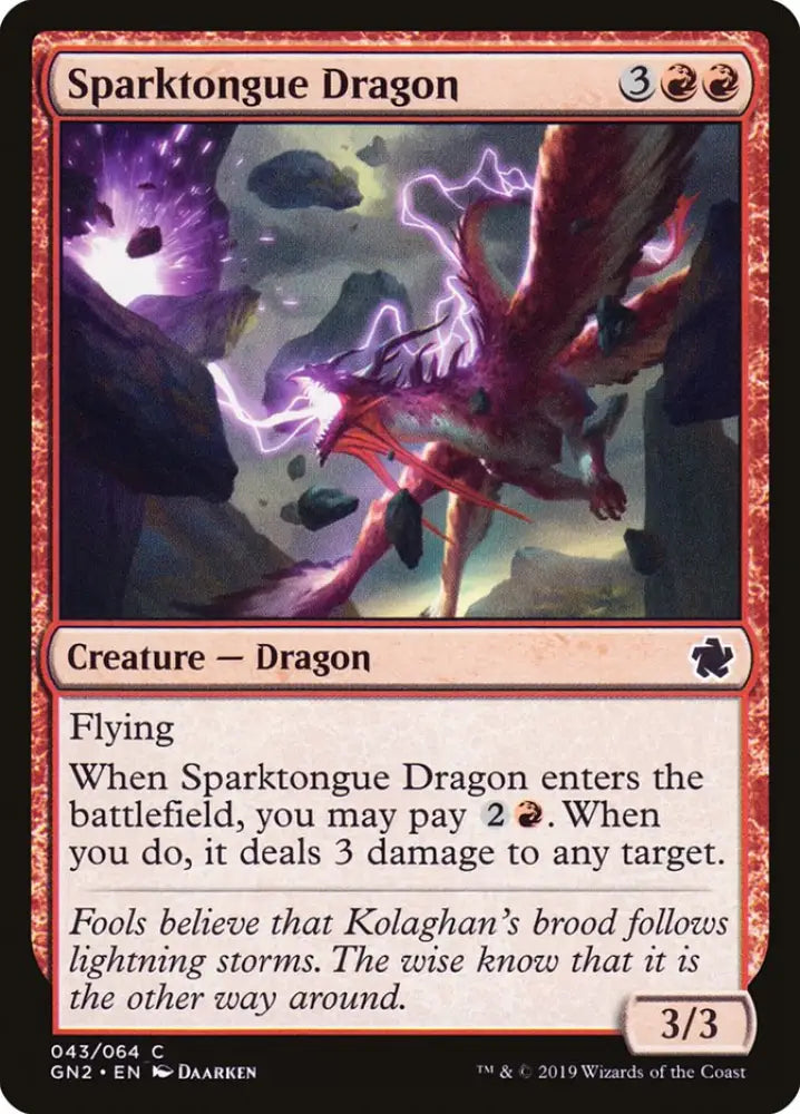 Sparktongue Dragon [Game Night 2019] - MTG Single