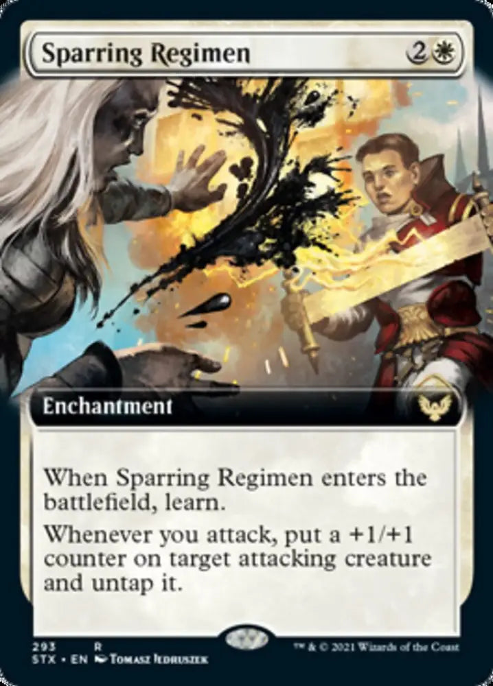 Sparring Regimen (Extended Art) [Strixhaven: School of Mages] - MTG Single