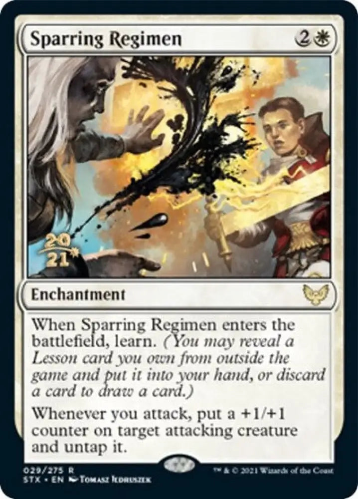 Sparring Regimen [Strixhaven: School of Mages Prerelease Promos] - MTG Single