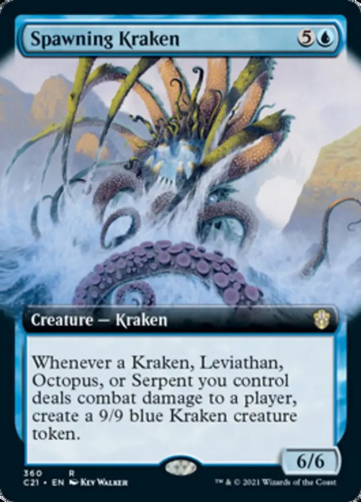 Spawning Kraken (Extended Art) [Commander 2021] - MTG Single
