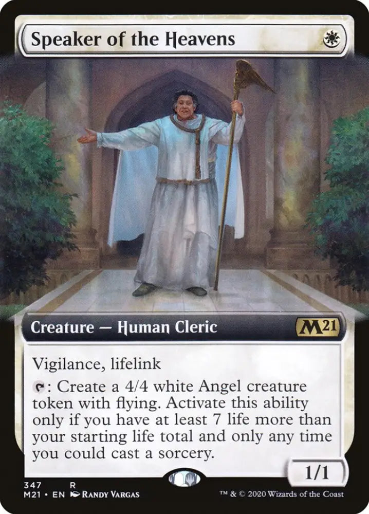 Speaker of the Heavens (Extended Art) [Core Set 2021] - MTG Single