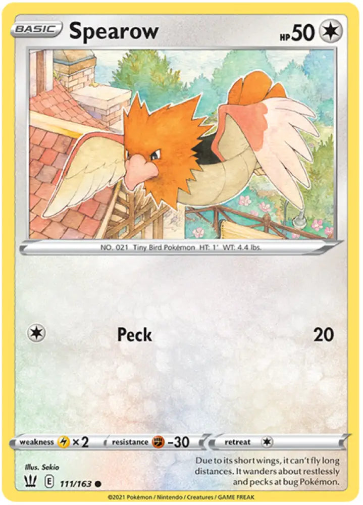 Spearow (111/163) [Sword & Shield: Battle Styles] - Pokemon Single