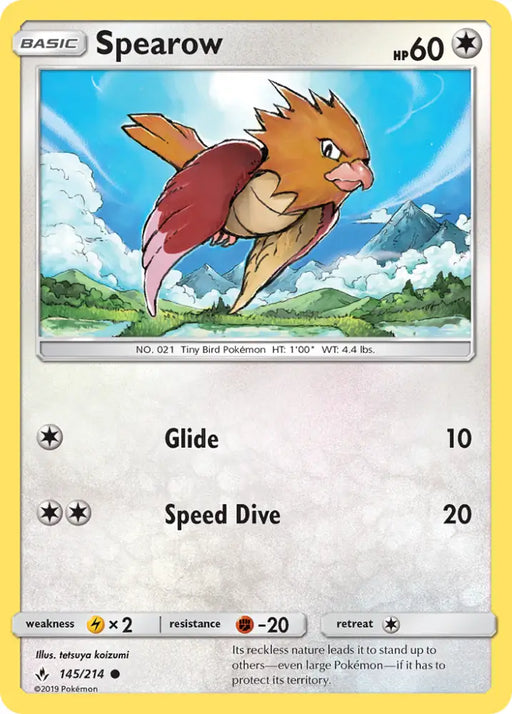 Spearow (145/214) [Sun & Moon: Unbroken Bonds] - Pokemon Single