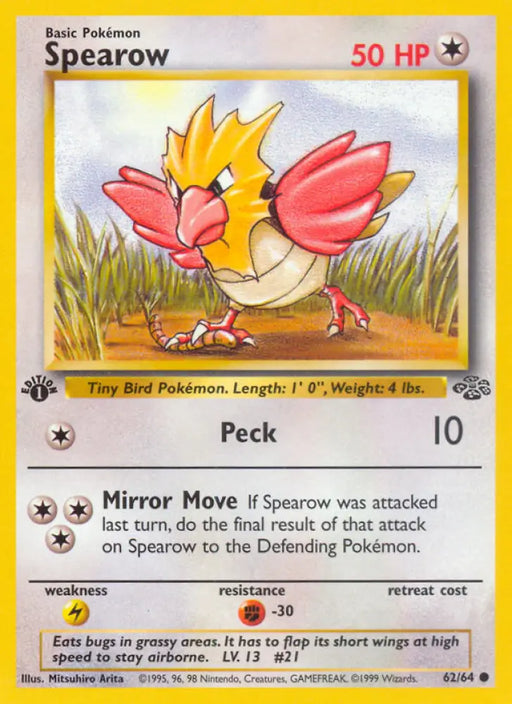 Spearow (62/64) [Jungle 1st Edition] - Pokemon Single