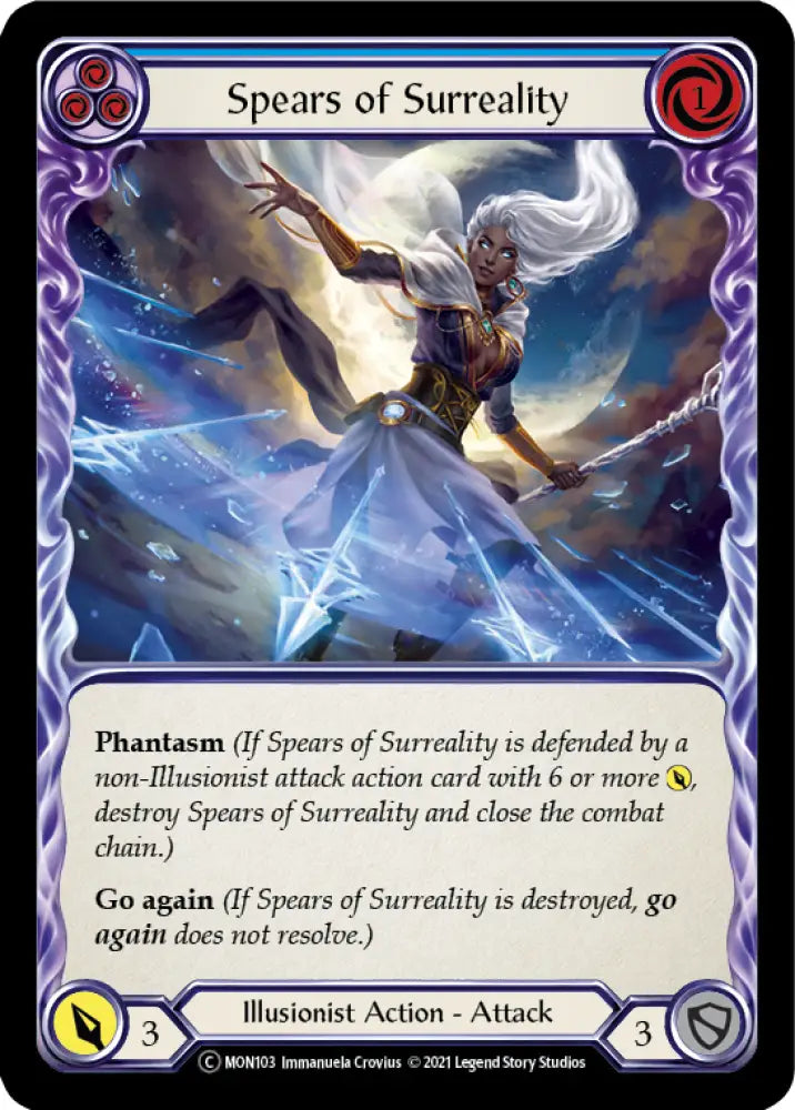 Spears of Surreality (Blue) [Monarch Unlimited] Unlimited Rainbow Foil - Flesh And Blood Single