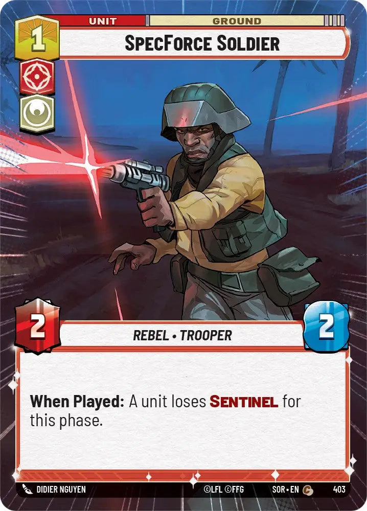 SpecForce Soldier (Hyperspace) (403) [Spark of Rebellion] - Star Wars: Unlimited Single