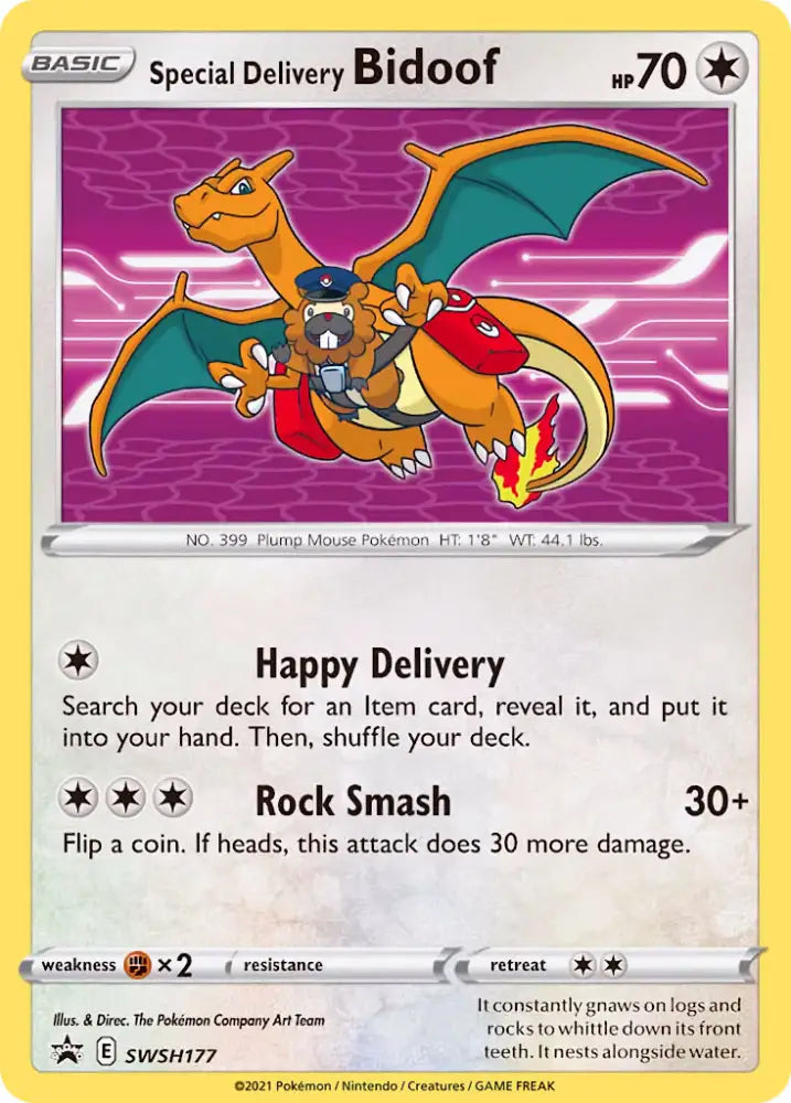 Special Delivery Bidoof (SWSH177) [Sword & Shield: Black Star Promos] - Pokemon Single