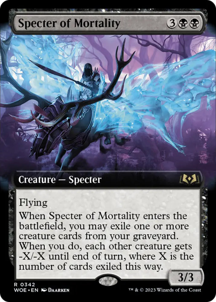 Specter of Mortality (Extended Art) [Wilds of Eldraine] - MTG Single