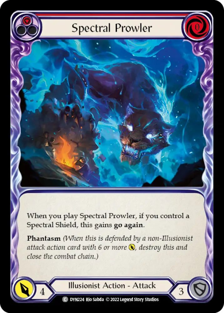 Spectral Prowler (Red) [Dynasty] Rainbow Foil - Flesh And Blood Single