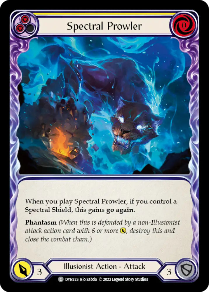 Spectral Prowler (Yellow) [Dynasty] Rainbow Foil - Flesh And Blood Single