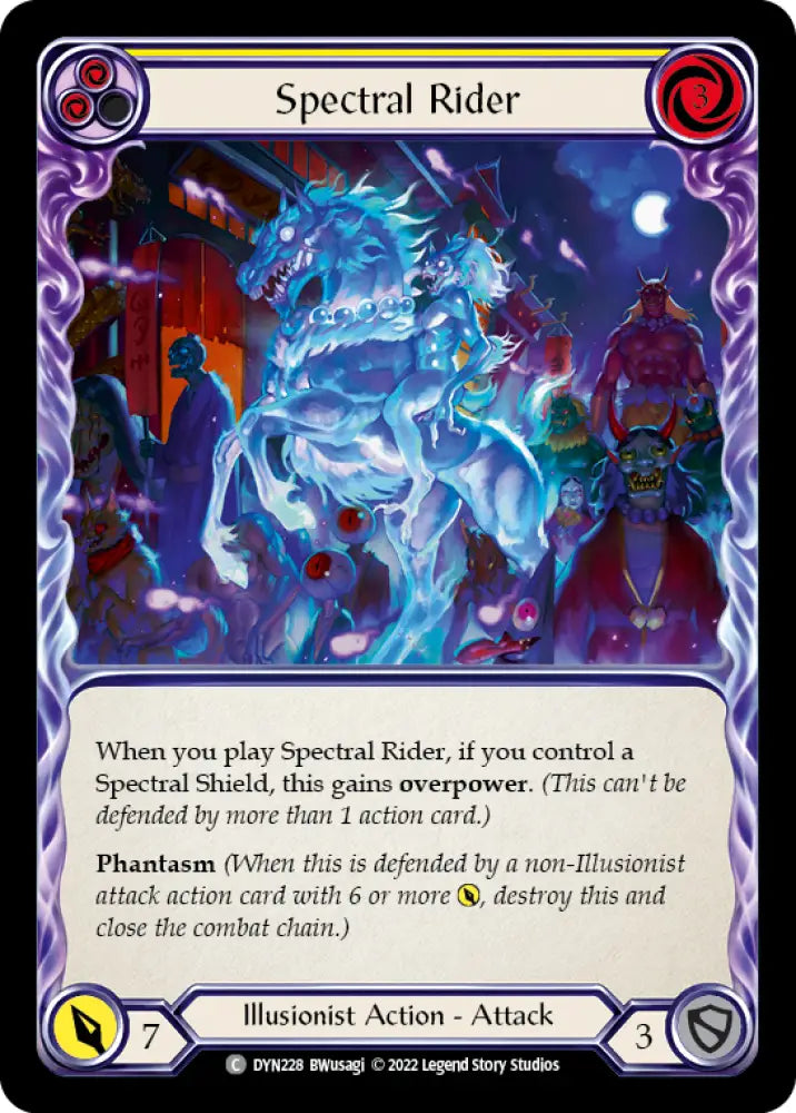 Spectral Rider (Yellow) [Dynasty] Rainbow Foil - Flesh And Blood Single