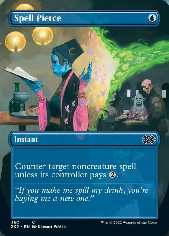 Spell Pierce (Borderless Alternate Art) [Double Masters 2022] - MTG Single