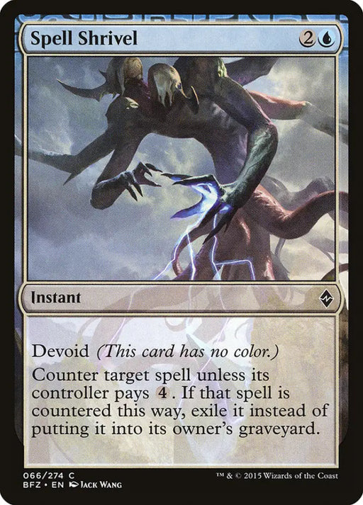 Spell Shrivel [Battle for Zendikar] - MTG Single