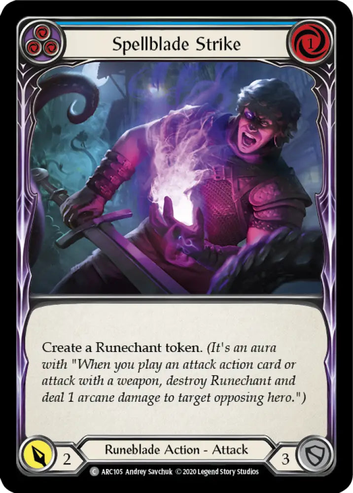 Spellblade Strike (Blue) [Arcane Rising Unlimited] Unlimited Rainbow Foil - Flesh And Blood Single