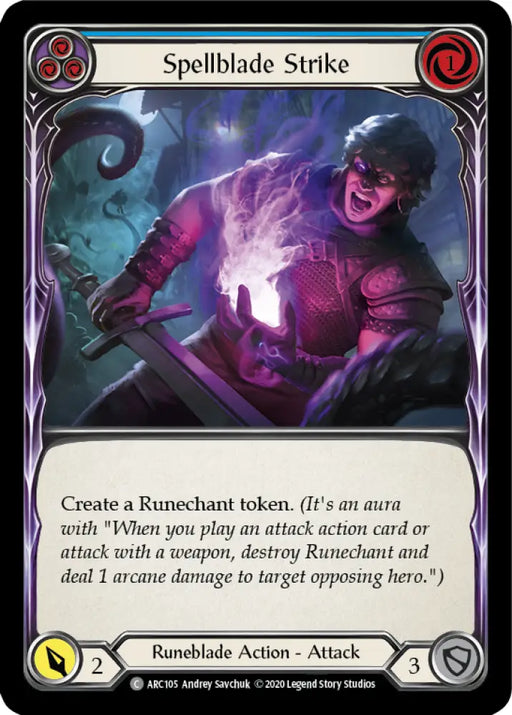 Spellblade Strike (Blue) [Arcane Rising Unlimited] Unlimited Rainbow Foil - Flesh And Blood Single