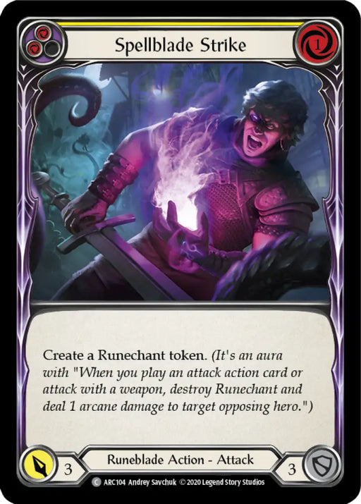 Spellblade Strike (Yellow) [Arcane Rising Unlimited] Unlimited Rainbow Foil - Flesh And Blood Single