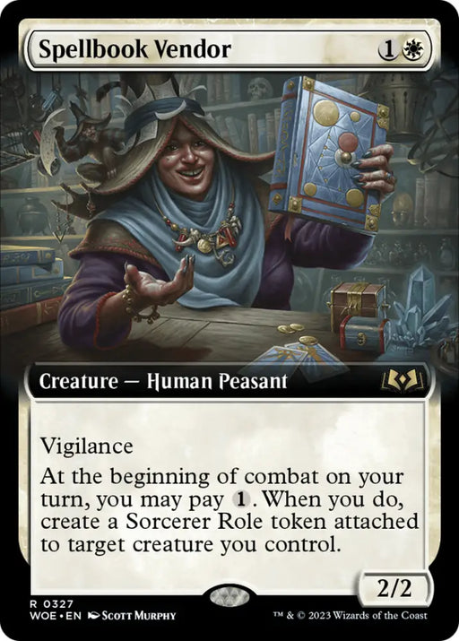 Spellbook Vendor (Extended Art) [Wilds of Eldraine] - MTG Single