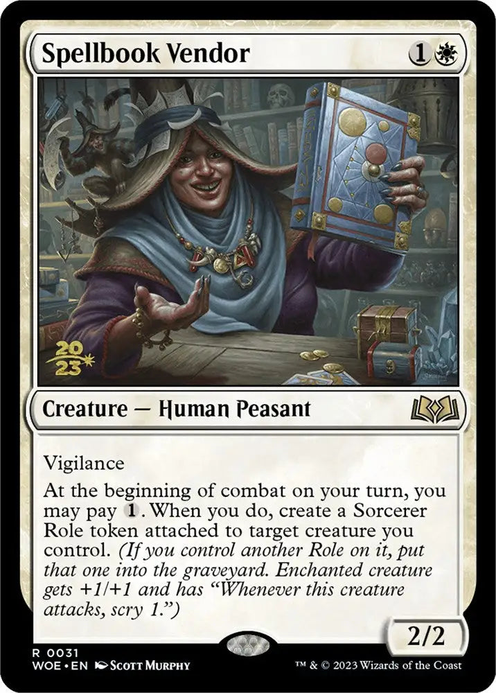 Spellbook Vendor [Wilds of Eldraine Prerelease Promos] - MTG Single
