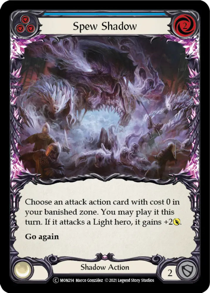 Spew Shadow (Blue) [Monarch Unlimited] Unlimited Rainbow Foil - Flesh And Blood Single