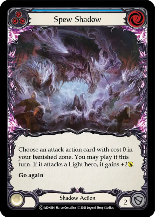 Spew Shadow (Blue) [Monarch Unlimited] Unlimited Rainbow Foil - Flesh And Blood Single