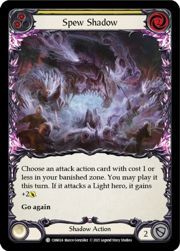 Spew Shadow (Yellow) [Monarch Blitz Deck] - Flesh And Blood Single