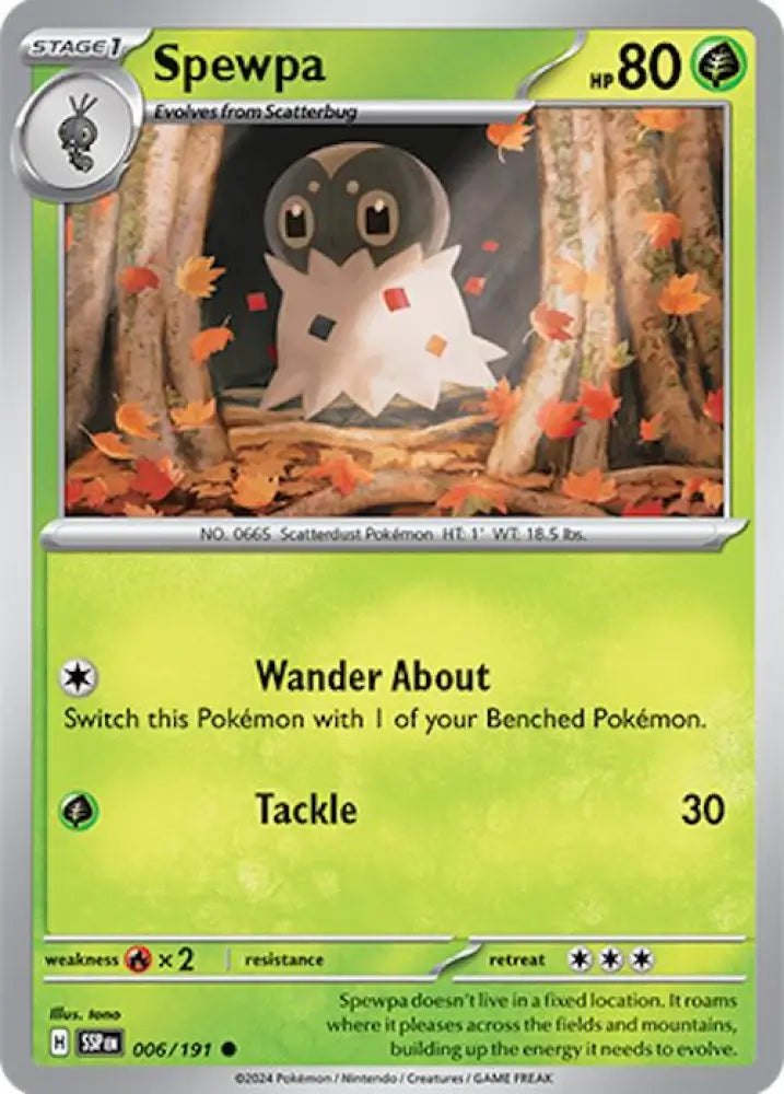 Spewpa (006/191) [Scarlet & Violet: Surging Sparks] - Pokemon Single