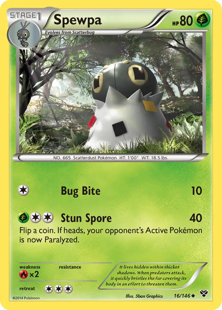 Spewpa (16/146) [XY: Base Set] - Pokemon Single