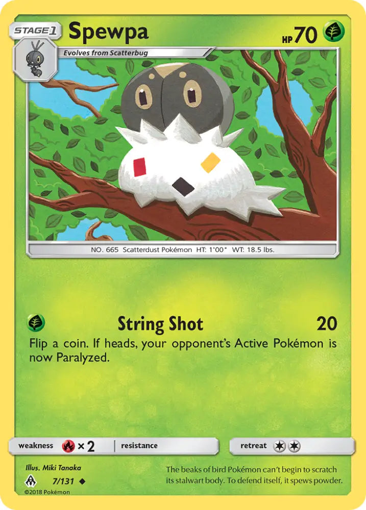 Spewpa (7/131) [Sun & Moon: Forbidden Light] - Pokemon Single