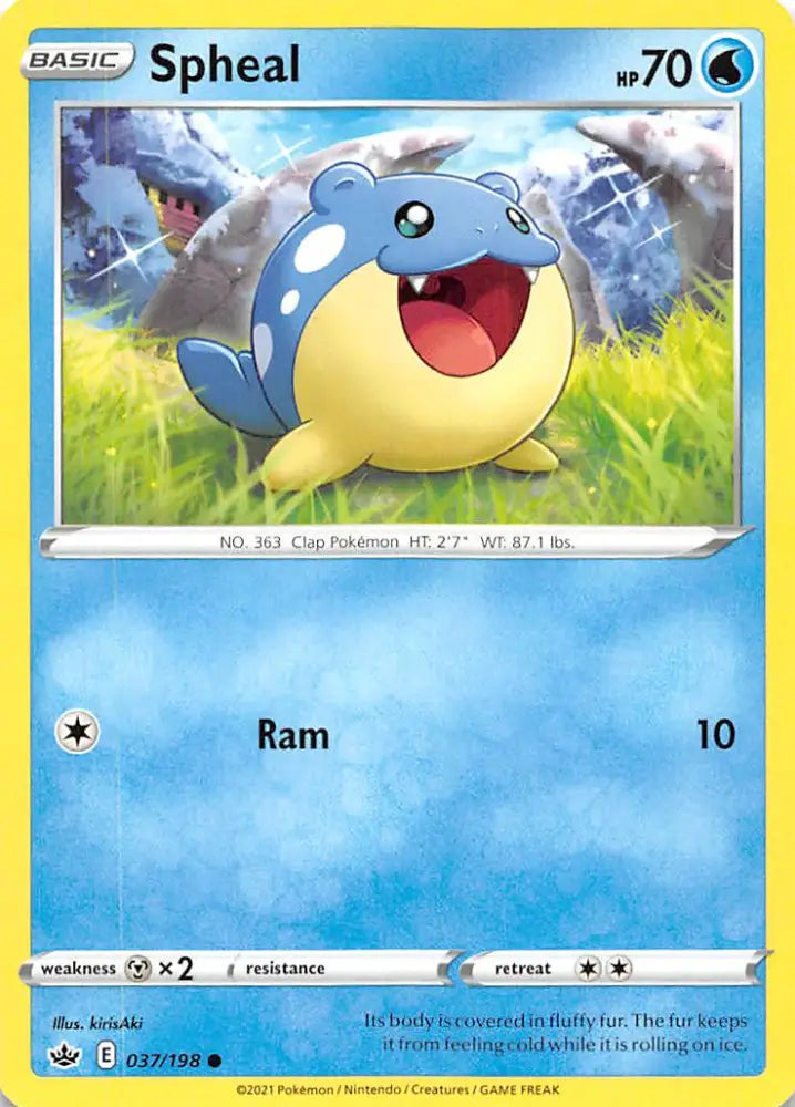 Spheal (037/198) [Sword & Shield: Chilling Reign] - Pokemon Single