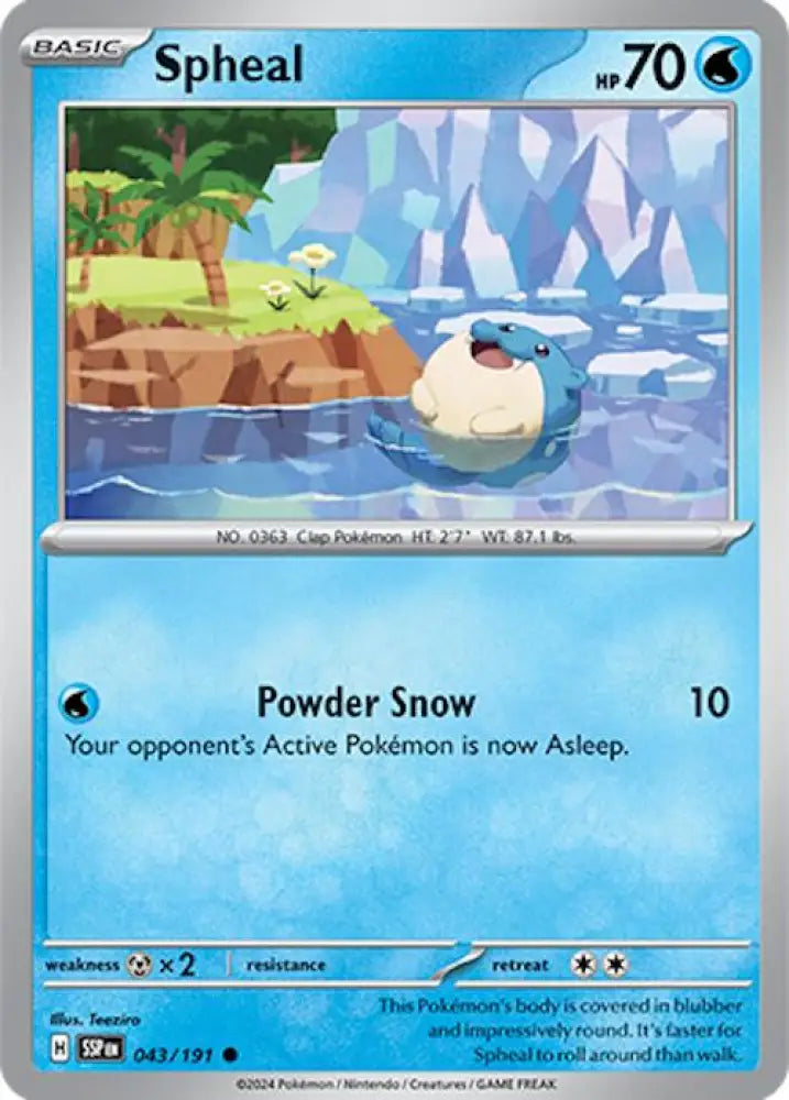 Spheal (043/191) [Scarlet & Violet: Surging Sparks] - Pokemon Single