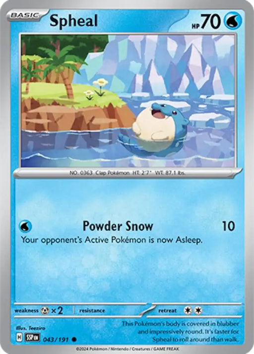 Spheal (043/191) [Scarlet & Violet: Surging Sparks] - Pokemon Single