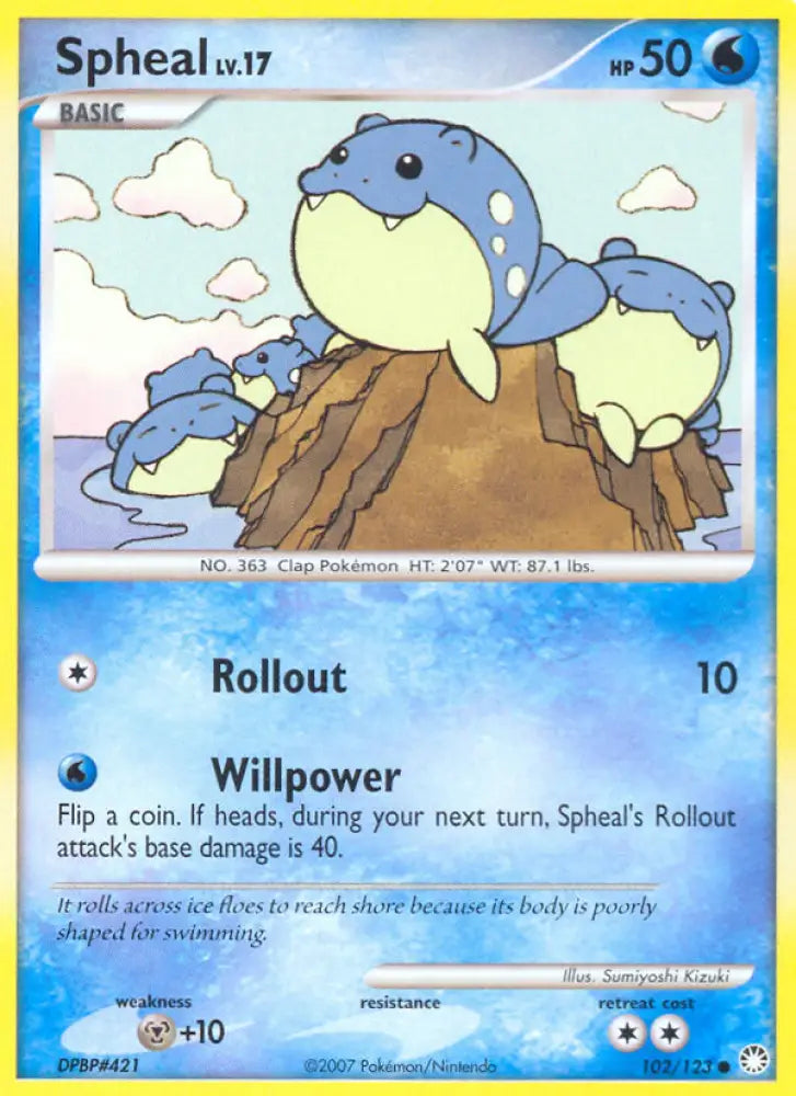 Spheal (102/123) [Diamond & Pearl: Mysterious Treasures] - Pokemon Single