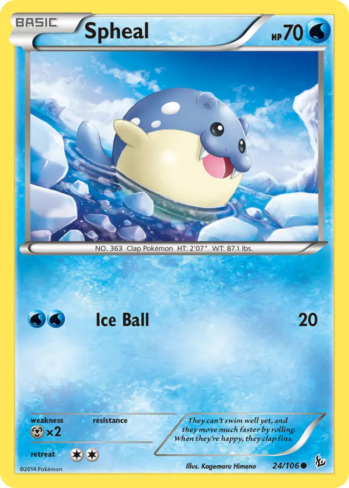 Spheal (24/106) [XY: Flashfire] - Pokemon Single
