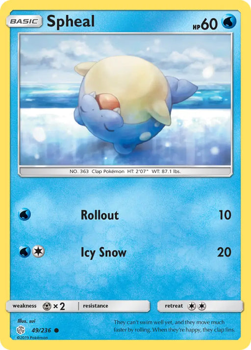 Spheal (49/236) [Sun & Moon: Cosmic Eclipse] - Pokemon Single