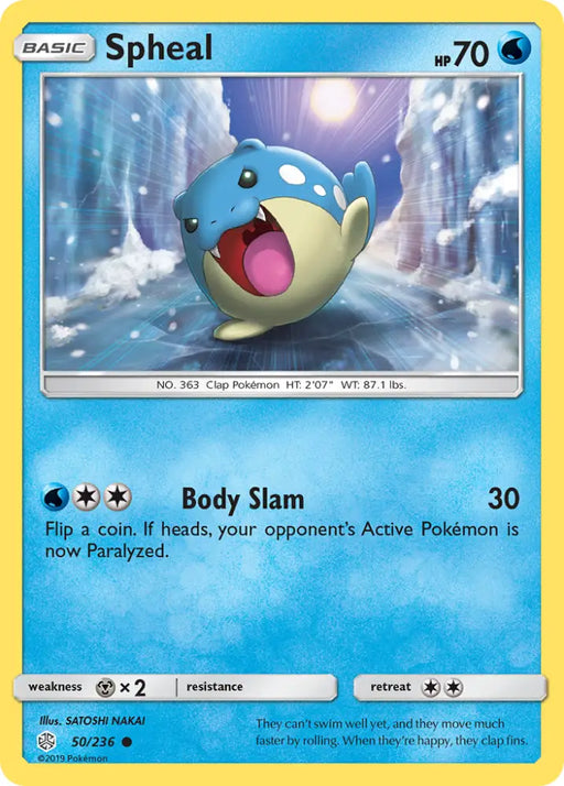 Spheal (50/236) [Sun & Moon: Cosmic Eclipse] - Pokemon Single