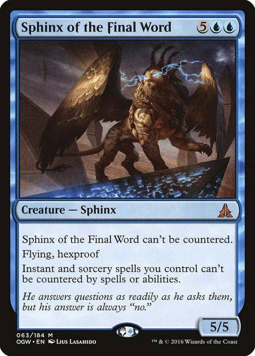Sphinx of the Final Word [Oath of the Gatewatch] - MTG Single