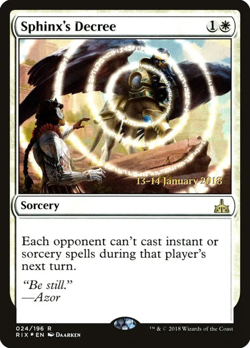 Sphinx’s Decree [Rivals of Ixalan Prerelease Promos] - MTG Single