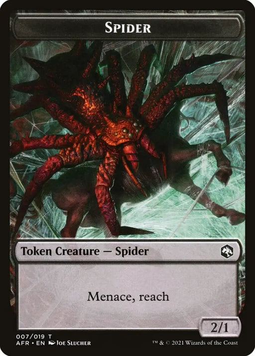 Spider // Lolth Spider Queen Emblem Double-Sided Token [Dungeons & Dragons: Adventures in the Forgotten Realms Tokens]