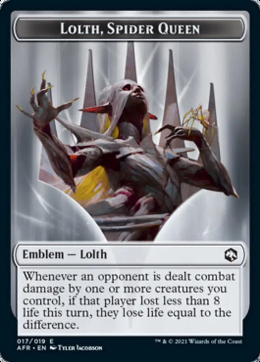 Spider // Lolth Spider Queen Emblem Double-Sided Token [Dungeons & Dragons: Adventures in the Forgotten Realms Tokens]
