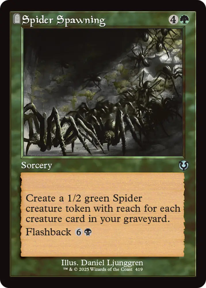 Spider Spawning (Retro Frame) [Innistrad Remastered] - MTG Single