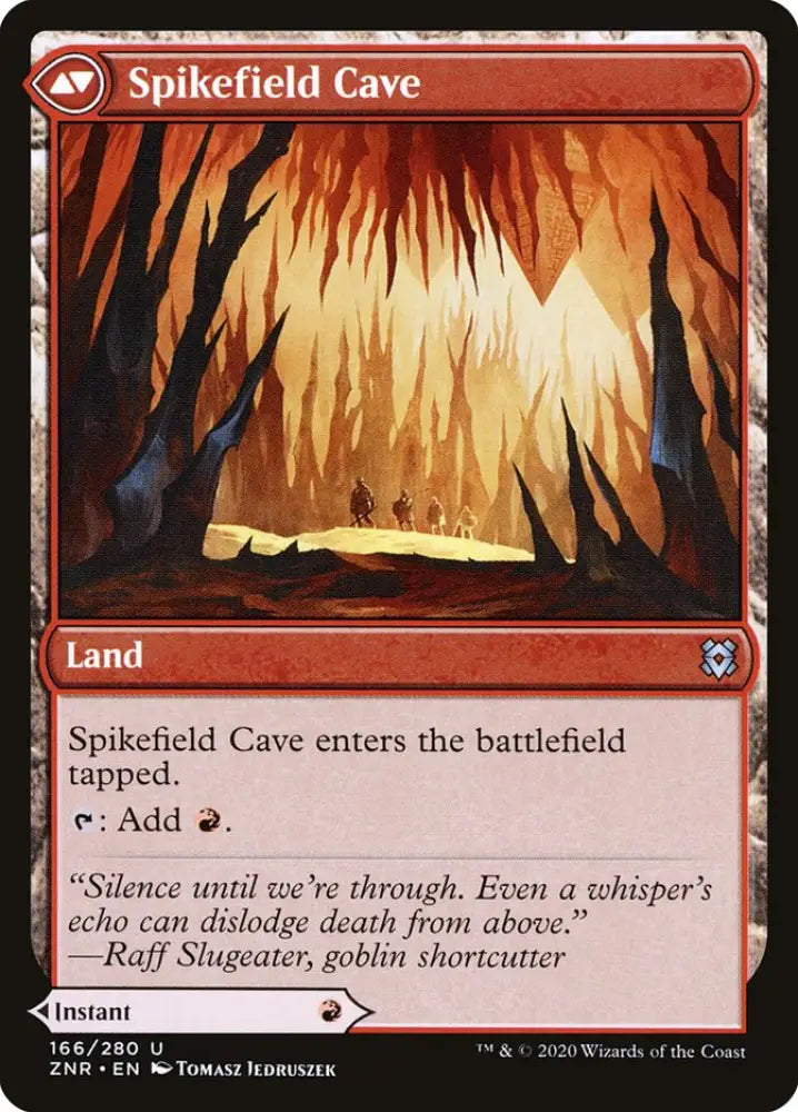 Spikefield Hazard // Spikefield Cave [Zendikar Rising] - MTG Single